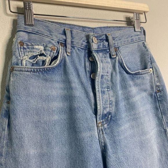 AGOLDE 90’s Loose Fit Denim Jeans Blue Mid Rise Size 24 - Picture 3 of 8